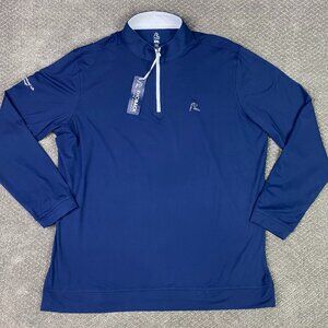 Rhoback Men's Performance Q-Zip Pullover Men's XXL The Admiral Blue Golf 1/4 Zip